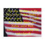 USA flag with pledge postcard
