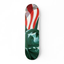 USA Flag with Statue of Liberty Skate Deck skateboards