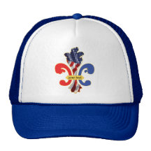 USA Fleur de lis custom design Mesh Hat