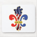 USA Fleur de lis custom design Mouse Mats
