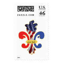 USA Fleur de lis custom design postage by ARTegrity USA Fleur de lis custom design postage