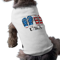 USA Flip Flops Doggie T-shirt