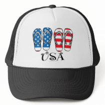 USA Flip Flops Trucker Hat