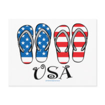 USA Flip Flops Post Cards