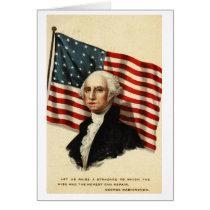 USA-George Washington Flag Greeting Card