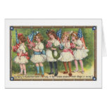 USA Girls with Flags Vintage Americana cards