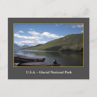 USA Glacial National Park photography. Post Card