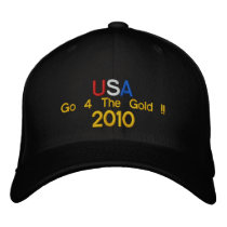 USA Go 4 The Gold !!  2010 Embroidered Baseball Cap