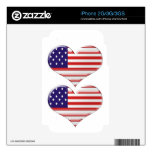 USA Heart Flag Decal For iPhone 3G