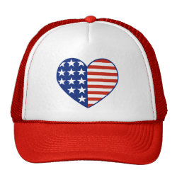 USA Heart Flag Hat