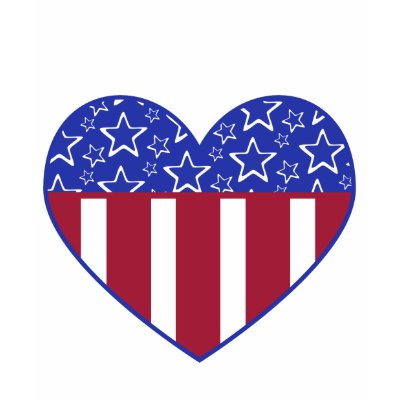 USA Heart Flag Patriotic T-Shirt by mariannegilliand