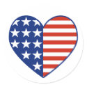 USA Heart Flag Sticker