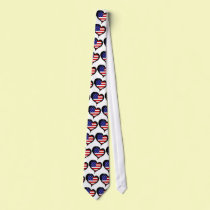 USA Heart Flag ties