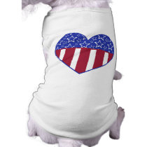 USA Heart Pet T-shirt pet clothing