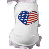 USA Heart Pet T-shirt pet clothing