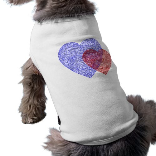 USA Hearts Dog Shirt petshirt