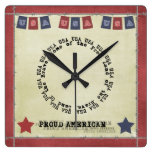 USA Home Of The Brave Land Of The Free Wallclock
