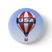 USA Hot Air Balloon Button
