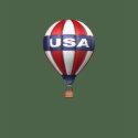 USA Hot Air Balloon Ladies T-Shirt