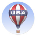 USA Hot Air Balloon Sticker