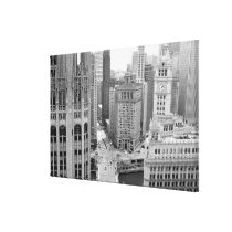 USA, IL, Chicago, Loop from Hotel Stretched Canvas Prints