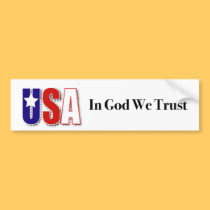 USA "In God We Trust" bumper sticker bumper stickers