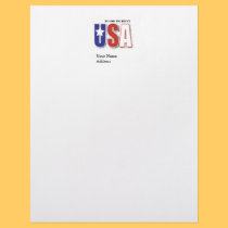 USA "In God We Trust" Customizable Letterhead