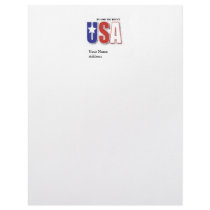 USA "In God We Trust" Customizable Letterhead