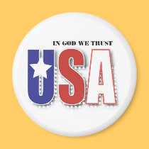 USA "In God We Trust" Magnet
