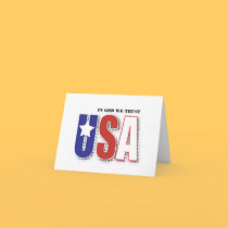 USA "In God We Trust" Note Card