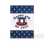 USA Independence Day Card. Uncle Sam's hat, stars