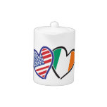 USA Ireland Heart Flags