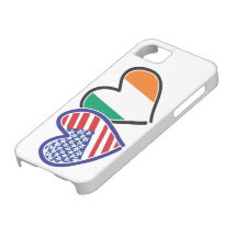 USA Ireland Heart Flags iPhone 5 Case