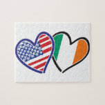 USA Ireland Heart Flags Jigsaw Puzzles