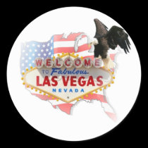 USA Las Vegas with Eagle Sticker