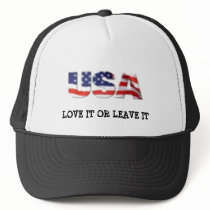 USA love it or leave it Trucker Hat