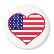 USA Love Refrigerator Magnet