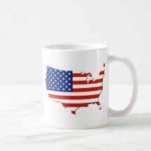 USA map Coffee Mugs