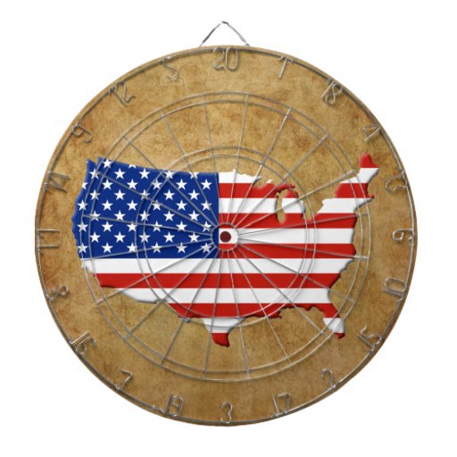 USA map Dartboard With Darts Zazzle