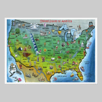 USA Map Invitation invitations