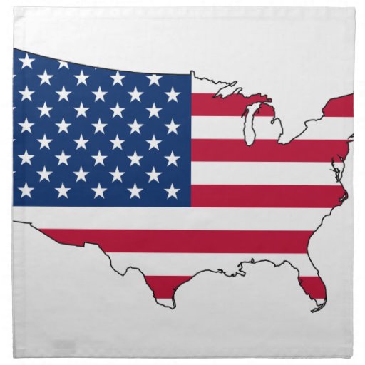 USA MAP NAPKINS