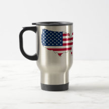 Usa Map, United States flag Mugs