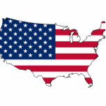 Usa Map, United States flag Photo Cut Out