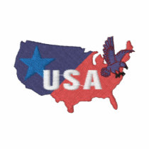 USA Map with Eagle and Star Embroidered Tees embroidered shirts by GeographyTees USA Map with Eagle and Star Embroidered Tees embroidered shirts