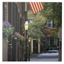 USA, Massachusetts, Boston, Beacon Hill. Ceramic Tiles