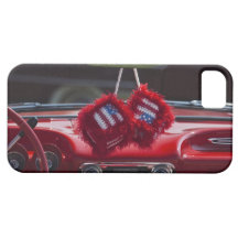 USA, Massachusetts, Gloucester. Fuzzy dice with iPhone 5 Cover