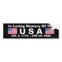 USA Memorial Bumper Sticker