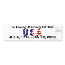 USA Memory Bumper Sticker