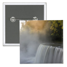 USA, Michigan, Upper Peninsula. Autumn sunrise Button