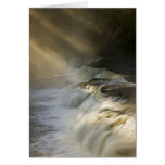USA, Michigan, Upper Peninsula. Sunbeams on Greeting Card